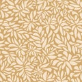 Foliage silhouette pattern in beige tones