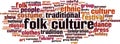 Folk culture word cloud