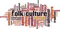 Folk culture word cloud Royalty Free Stock Photo