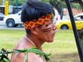 Folk dancer from Amazonia, Ecuador