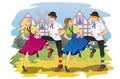 Folk dancers