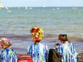 Folk dancers at Swanage festival Royalty Free Stock Photo