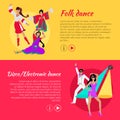 Folk and Disco or Electronic Dance Web Banner