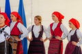 Folk ensemble performing at a Jesen u Lici fair in Gospic, Croatia Royalty Free Stock Photo