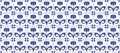 Folk Flower Blue Tile Seamless Pattern Royalty Free Stock Photo
