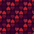 Folk hearts background