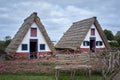 Folk Houses Santana village, Madeira. Royalty Free Stock Photo