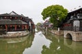 The folk houses and water in Xitang ancient town