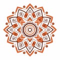 Folk-inspired Mandala: Earth Tone Motif With Classic Tattoo Influences