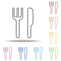 folk and knife icon. Elements of web in multi colored icons. Simple icon for websites, web design, mobile app, info graphics Royalty Free Stock Photo