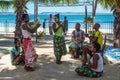 Folk musicians and dancers in the fishing village