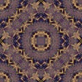 Folk ornamental textile seamless kaleidoscopic pattern print