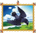 Folk Raven Royalty Free Stock Photo