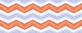 Tribal Seamless Border. Multicolor Bohemian Wallpaper. Chevrons Boho Rug. Geometric Tie Dye