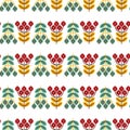 Folk seamless pattern in scandinavian style