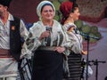 Folk traditional singers at Fair Bucharest 2016 Royalty Free Stock Photo