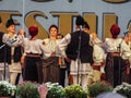 Folk traditional singers at Fair Bucharest 2016 Royalty Free Stock Photo