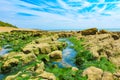 Folkestone beach at low tide England