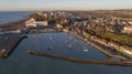 An aerial view of Folkestone Harbour