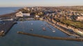 An aerial view of Folkestone Harbour