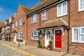 Red brick rowhouses on the harbourfront of Folkestone Royalty Free Stock Photo