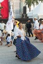 Folklore dances in traditional costume at the carnival in the streets of panama city panama