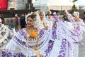 Folklore dances in traditional costume at the carnival in the streets of panama city panama