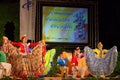 Folklore festival colorful dancers scene