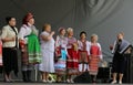 Folklore group of women in a national Mordovian dress