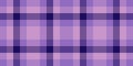 Folklore plaid background vector, iconic fabric textile seamless. Creative pattern texture tartan check in violet and pastel Royalty Free Stock Photo
