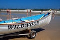 Wading in the waters off Wildwood Beach, New Jersey