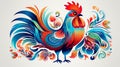 Paint a vivid picture of the indian rooster