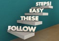 Follow These Easy Steps Directions Lesson Learning Royalty Free Stock Photo