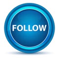 Follow Eyeball Blue Round Button