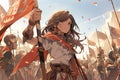 Follow the fearless Adelita, a charismatic anime heroine leading a battalion of women warriors in the struggle for Mexican