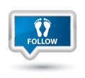 Follow (footprint icon) prime blue banner button
