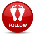 Follow (footprint icon) special red round button