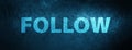 Follow special blue banner background