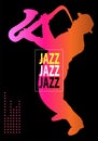 Follow Jazz festival 2024 Music Holiday Sunset modern design futuristic poster banner flyer placard wallpaper print vector templat