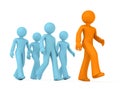 Follow the Leader. Royalty Free Stock Photo