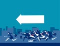 Follow the leader. Business people running. Concept business vector illustration Royalty Free Stock Photo