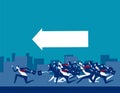 Follow the leader. Business people running. Concept business vector illustration Royalty Free Stock Photo