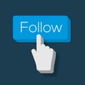 Follow Me Button with Hand Shaped Cursor