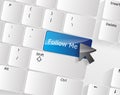 Follow me Keyboard Concept Royalty Free Stock Photo