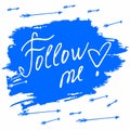 Follow me. Social net. Vector illustration on