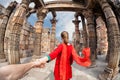 Follow me to Qutub Minar Royalty Free Stock Photo