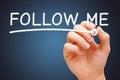 Follow Me White Marker Royalty Free Stock Photo