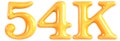Follow Number 54K Yellow With White Background Royalty Free Stock Photo