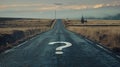 Road to Uncertainty: Questioning the Journey Ahead Royalty Free Stock Photo