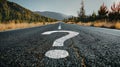 Road to Uncertainty: Questioning the Journey Ahead Royalty Free Stock Photo